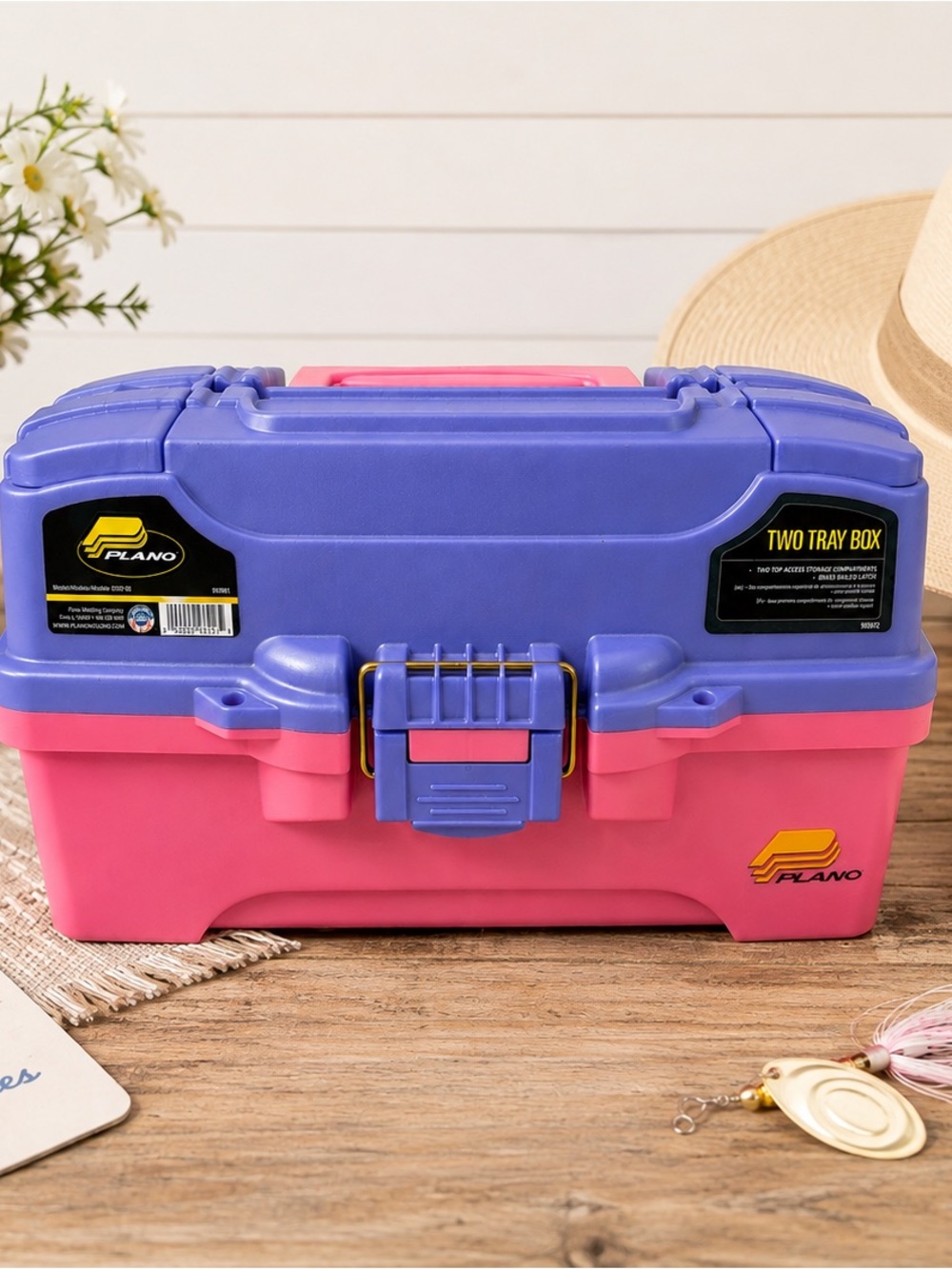 Plano 6202 Pink Periwinkle Two Tray Tackle Box Craft Organizer USA